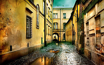 Cities, Building, Street, Puddles HD wallpaper