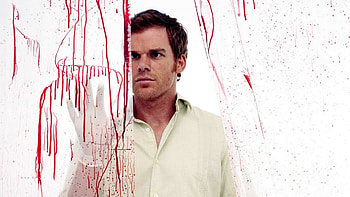 Preview dexter, dexter morgan, medical examiner, work, gloves, blood HD wallpaper