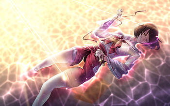 Tagme, beautiful lady, school girl, anime short hair, anime, original, kimono girl, water, sunset HD wallpaper