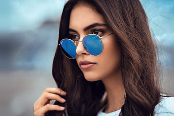 Sunglasses, woman model, brunette HD wallpaper