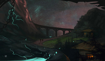 Art, Universe, Bridge, Travelers HD wallpaper