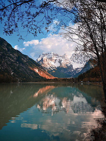 Nature, Trees, Mountains, Lake, Shore, Bank, Forest HD phone wallpaper