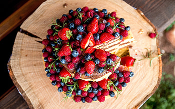 Pancakes, fruit, breakfast, food HD wallpaper