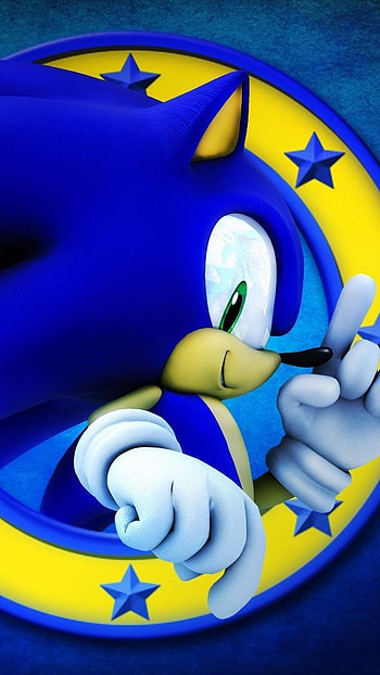 Sonic The Hedgehog, Blue Stars, Background HD phone wallpaper