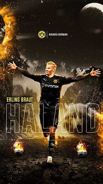 Haaland, soccer, borussia-dortmund, world, scorer, germany, norway, football HD phone wallpaper