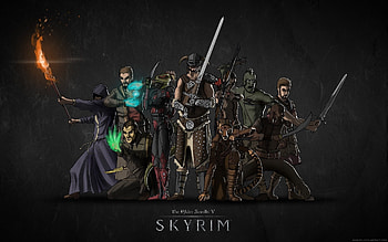 the elder scrolls 5 skyrim skyrim nord khajiit an imperial wood elf high elf ork breton HD wallpaper