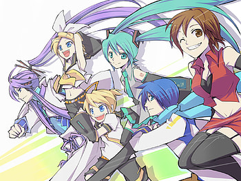 Vocaloid, gakupo kamui, rin kagamine, meiko, kaito, miku hatsune, len kagamine HD wallpaper