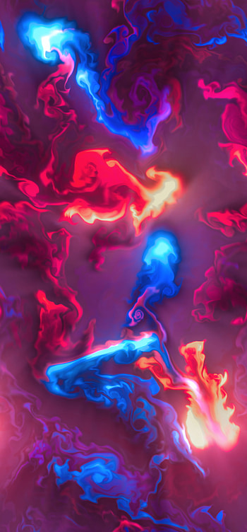 Fluid theme neon wallp, red, trending, magenta, bright, pattern, , colorful HD phone wallpaper