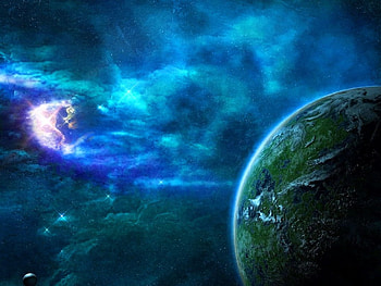 Beauty beyond, earth, planets, clouds, space, stars, beauty HD wallpaper