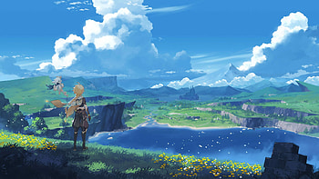 Genshin Impact gaming, Beautiful , Captivating world, Epic battles HD wallpaper