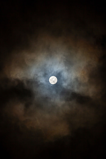 Sky, Night, Clouds, Moon, Dark HD phone wallpaper