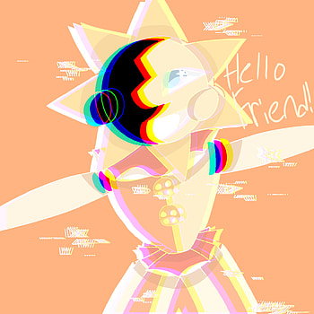 ☀️Sunrise☀️, art, sunrise, glitch, SecurityBreach, fnaf HD phone wallpaper