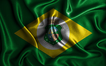 Ceara flag, , silk wavy flags, brazilian states, Day of Ceara, fabric flags, Flag of Ceara, 3D art, Ceara, South America, States of Brazil, Ceara 3D flag, Brazil HD wallpaper