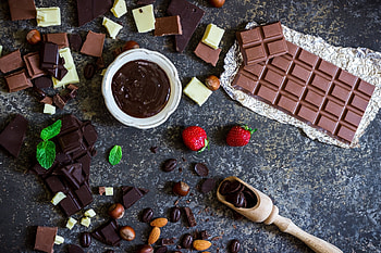 Chocolate, sugar, food, cream HD wallpaper