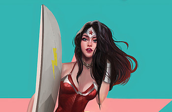 Beautiful wonder woman, fan art HD wallpaper