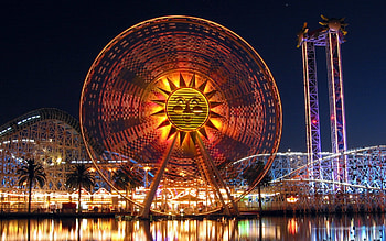Sun wheels, Paradise Pier, California HD wallpaper