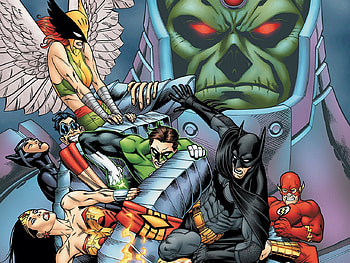 Flash, Hawkgirl (Dc Comics), Comics, Dc Universe, Barry Allen, Batman, Brainiac (Dc Comics), Catwoman, Green Lantern, Hal Jordan, Plastic Man, Shayera Hol, Wonder Woman HD wallpaper