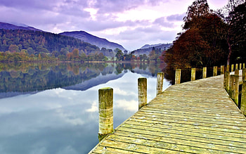 Reflection, Fog, Lake, Nature, Mountain HD wallpaper