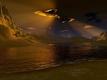 Sunset, sea, nature, beach HD wallpaper