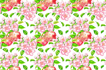 Texture, sprinf, mar, paper, pink, red, flower, fruit, apple, pattern HD wallpaper