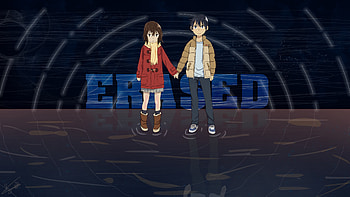 Anime - ERASED Satoru Fujinuma Kayo Hinazuki Bakgrund HD wallpaper