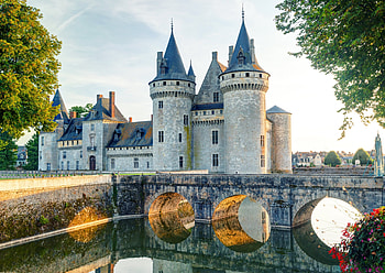 France Sully sur Loire, castel, peisaj, canal, sully sur loire, bridge, castle, france HD wallpaper