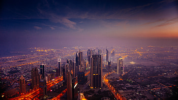 Dubai Sunrise City , dubai, world, sunrise, graphy, buildings HD wallpaper