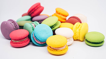 Heap of macarons, Delicious sweet stack, Irresistible dessert, Colorful and delightful HD wallpaper