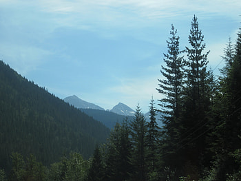 Nature, Trees, Sky, Mountains, Canada HD wallpaper