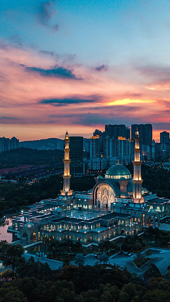 Cities, Sunset, Architecture, City, Building, Evening, Temple HD phone wallpaper