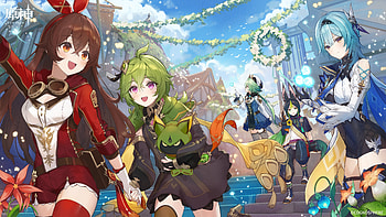 Genshin Impact Heroes United Ultra, Eula (Genshin Impact), Tighnari (Genshin Impact), Sucrose (Genshin Impact), Collei (Genshin Impact), Amber (Genshin Impact), video game, Genshin Impact HD wallpaper