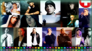 Eminem Lovers, sweaty, rainbow, cd, recovery, rapper, eminem, hearts HD wallpaper