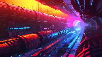 Futuristic Sci-Fi Corridor, Sci Fi, futuristic, tunnel, neon HD wallpaper