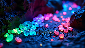 Vibrant Pebbles: A Stunning Ultra, pebbles, neon lights HD wallpaper