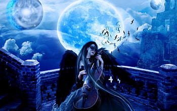 •ღ✿ღ•, blue, gothic, fantasy, art HD wallpaper
