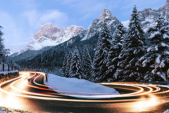 Winter, Nature, Snow, Road, Turn, Ate HD wallpaper