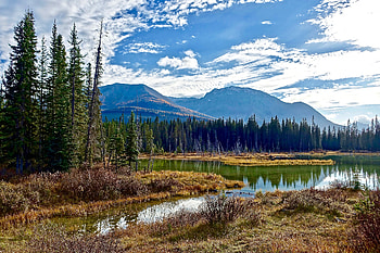 Nature, Trees, Mountains, Lake HD wallpaper