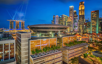 Singapore, , skyscrapers, nightscapes, modern buildings, Asia, Marina Bay Sands HD wallpaper