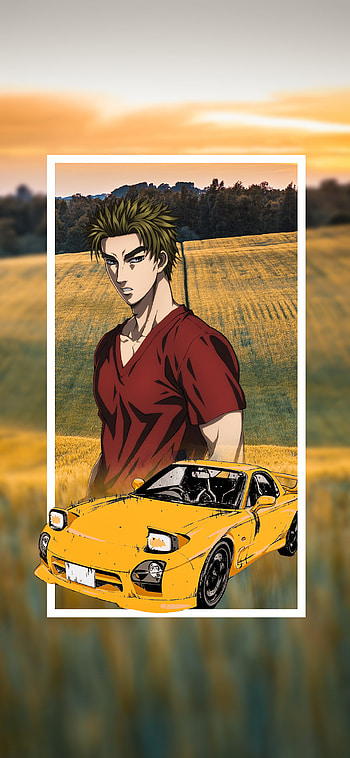 Keisuke Takahashi - Initial D, car, Anime, anime car HD phone wallpaper