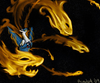 Pokemon, fire, legend, red HD wallpaper