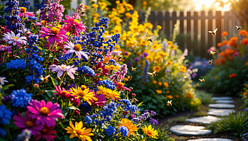 Pollinator Week Ultra – Vibrant Garden in Bloom, garden, flower, blooming, bees HD wallpaper
