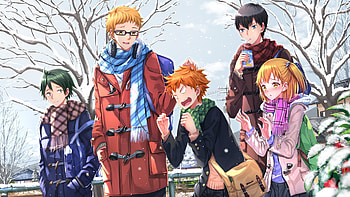 Anime volleyball team, Illustration artwork, Haikyuu characters, Digital art HD wallpaper