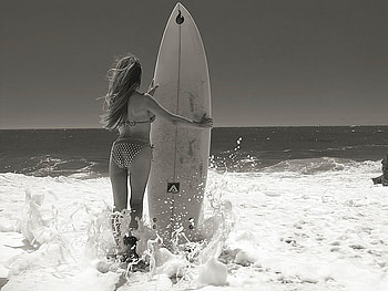 Girl on Beach, cool HD wallpaper
