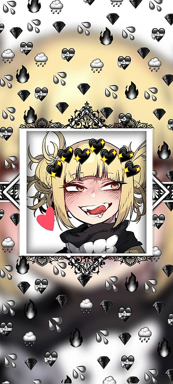 Himiko, Toga, Anime, White, Hearts, BNHA, Black, Himiko Toga HD phone wallpaper