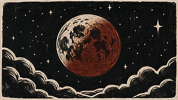 Crimson Lunar Eclipse —, Moon, Night Sky HD wallpaper