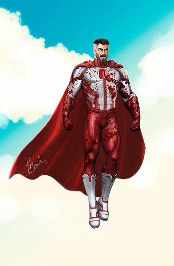 Invincible, Action-packed animation, Superhero origins, Battle for justice HD phone wallpaper