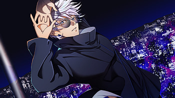 Satoru Gojo With Specs Buildings Background Jujutsu Kaisen HD wallpaper
