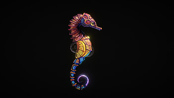 Nebula hippocampus model, Astral fantasy, Ashlee Martino's creation, Cosmic marvel HD wallpaper