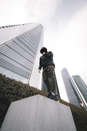 Building, Miscellanea, Miscellaneous, Style, Human, Person, Hood, Bottom View HD phone wallpaper