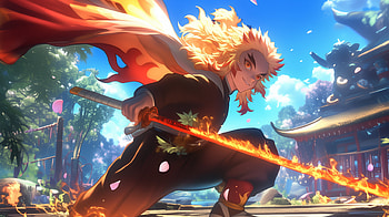 : Kyojuro Rengoku from Demon Slayer: Kimetsu no Yaiba, Anime, Demon Slayer: Kimetsu no Yaiba, Kyojuro Rengoku HD wallpaper